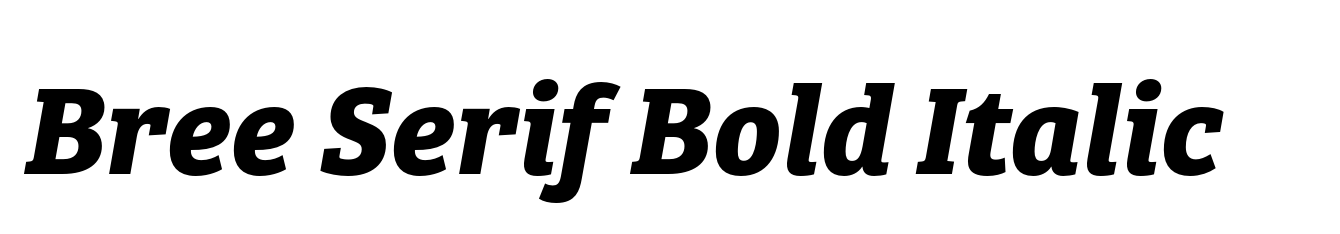 Bree Serif Bold Italic